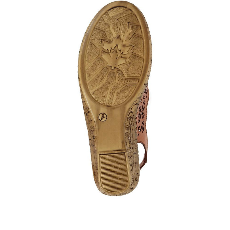 Leather Slingback Sandals - OZAR35001 / 322 282