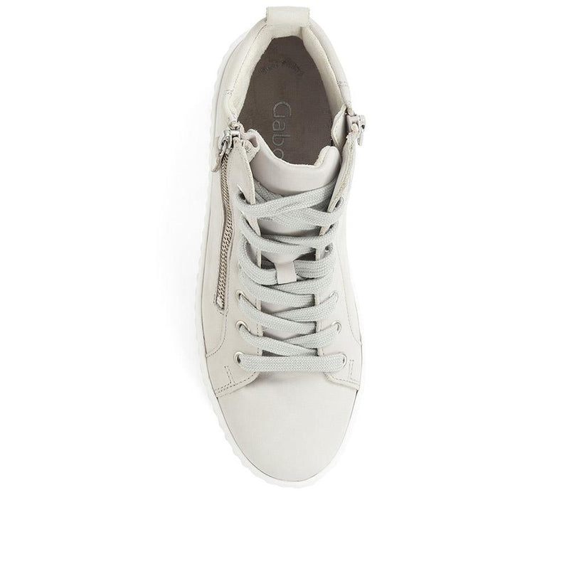 Chunky Leather High Top Trainers - GAB35535 / 322 391