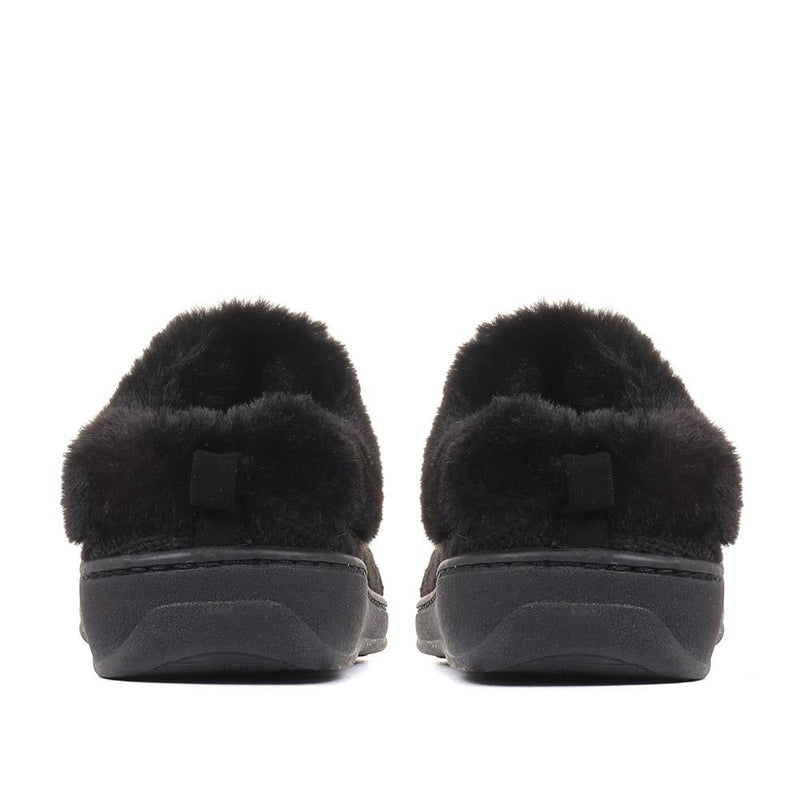 Faux-Fur Wide-Fit Slippers - QING36019 / 322 513