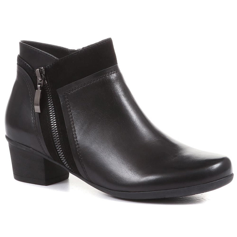 Wide Fit Leather Ankle Boots - FUTUR36001 / 323 087