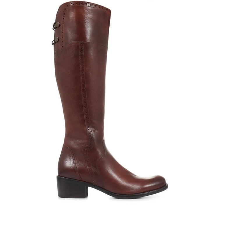 Rachel Slim Calf Fit Leather Rider Boots - RACHELS / 320 893