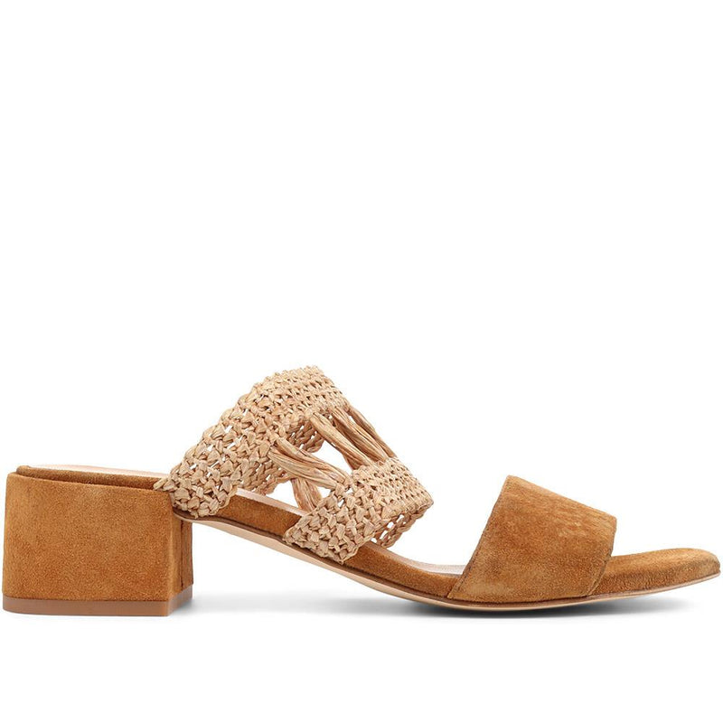 Kimora Raffia Heeled Mule Sandals - KIMORA / 323 636