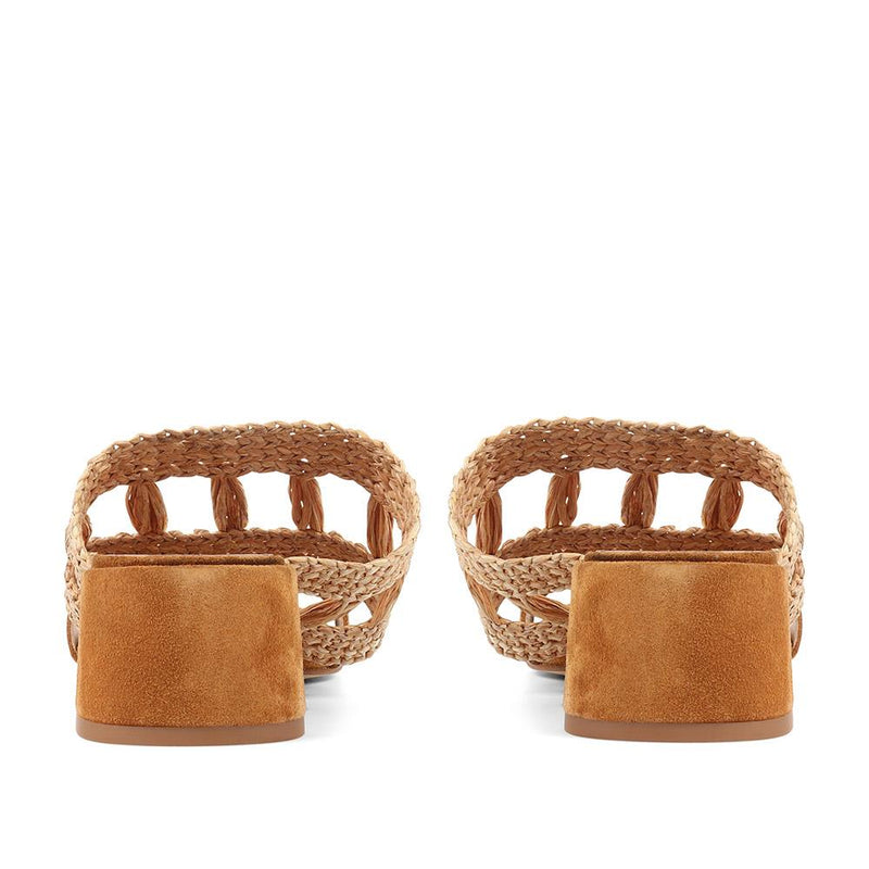 Kimora Raffia Heeled Mule Sandals - KIMORA / 323 636