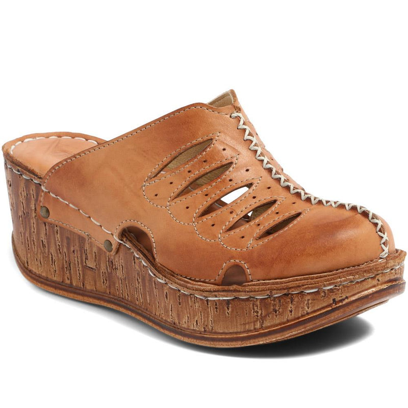 Leather Wedge Clogs - CAY37009 / 323 854