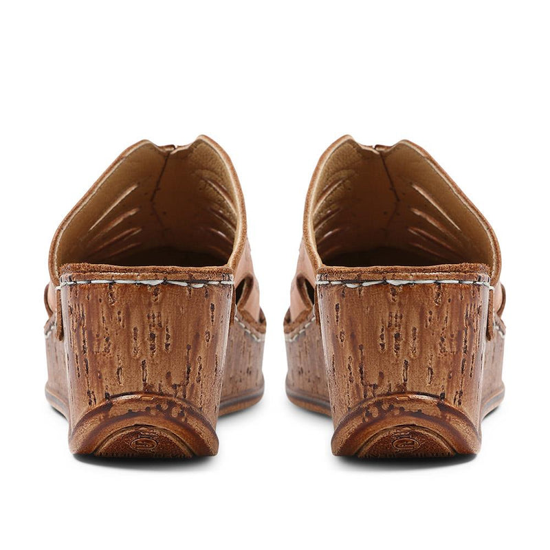 Leather Wedge Clogs - CAY37009 / 323 854