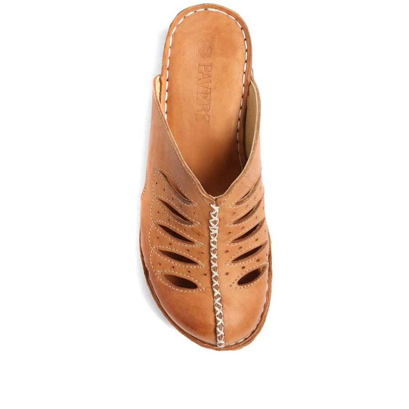 Leather Wedge Clogs - CAY37009 / 323 854