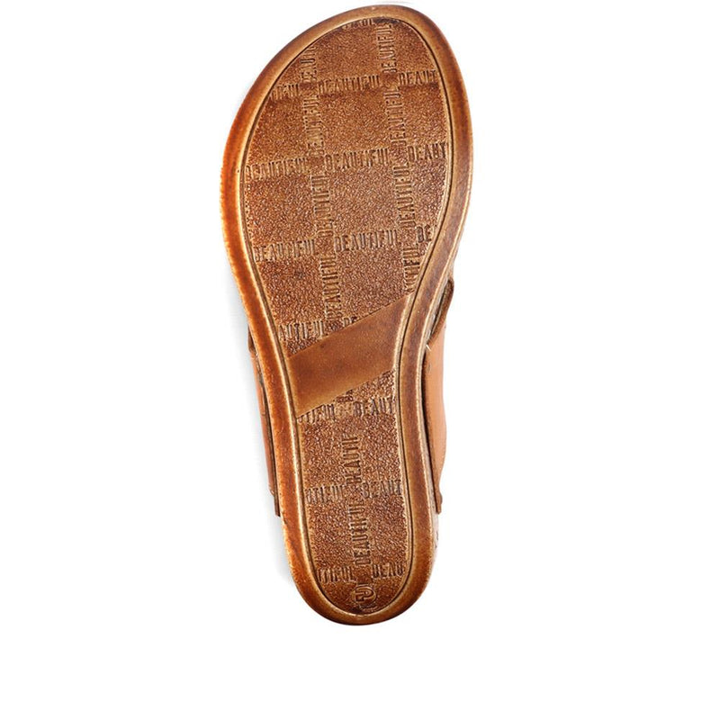 Leather Wedge Clogs - CAY37009 / 323 854