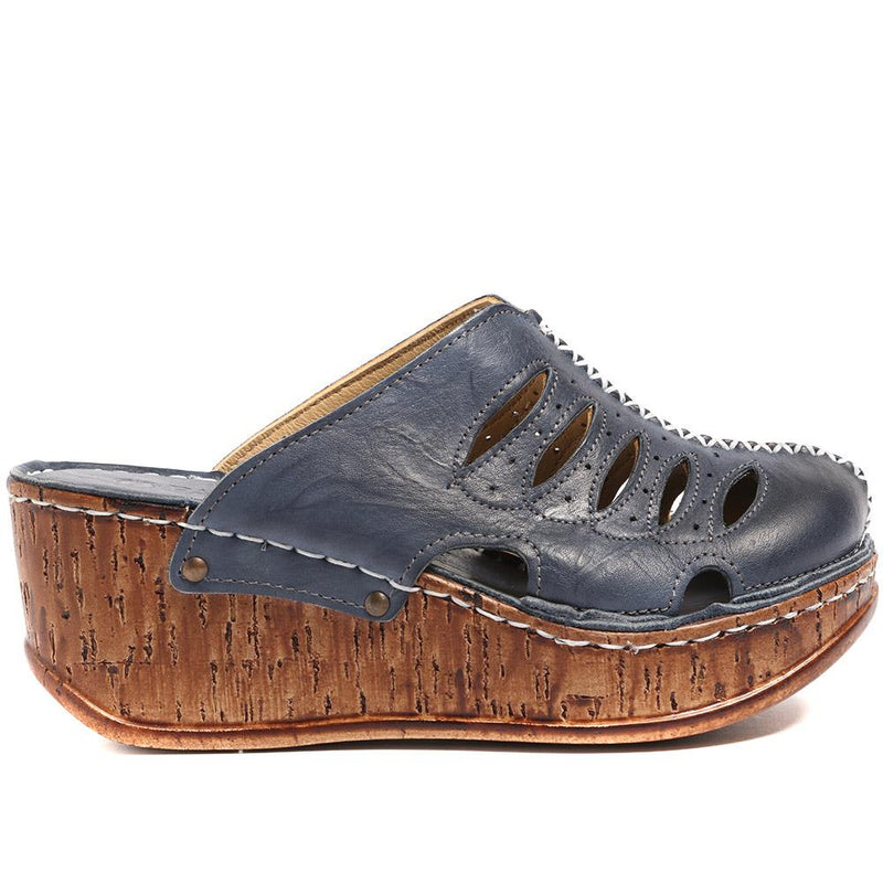 Leather Wedge Clogs - CAY37009 / 323 854