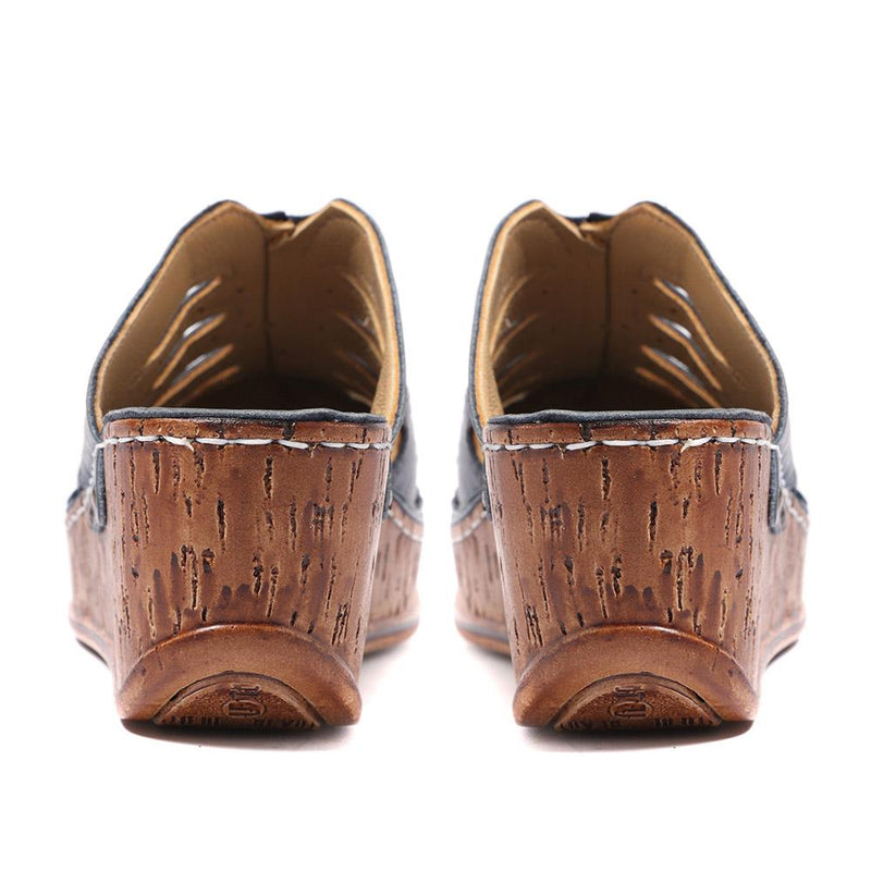 Leather Wedge Clogs - CAY37009 / 323 854