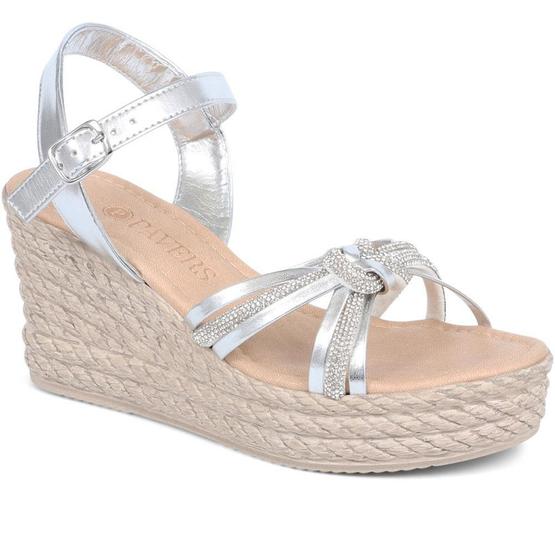 Strappy Wedge Sandals - CLUBS37005 / 323 801