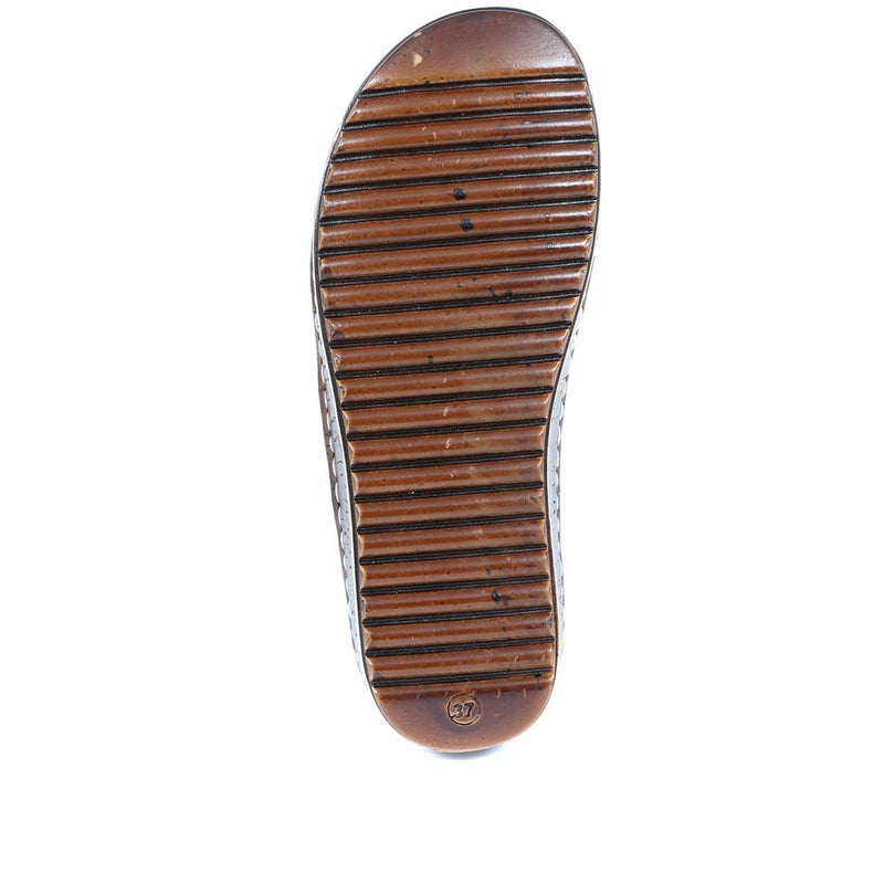 Leather Adjustable Mule Sandals - DRTMA37007 / 323 852