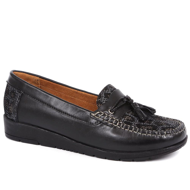 Leather Tassel Loafers - NAP37011 / 323 524