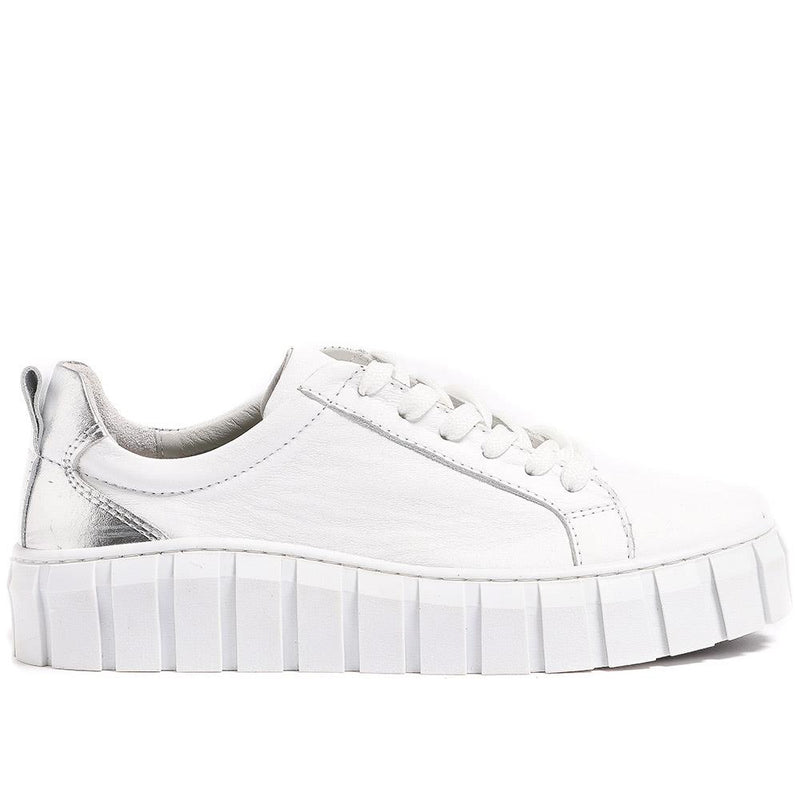 Stefani Leather Platform Trainers - STEFANI / 323 701