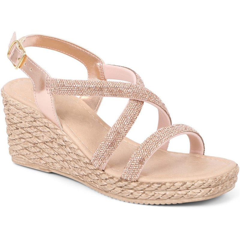 Embellished Wedge Sandals - CLUBS37007 / 323 802