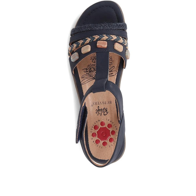 Embellished T-Bar Sandals - CENTR37019 / 323 340