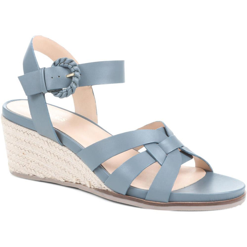 Loriana Leather Woven Wedge Sandals - LORIANA / 323 346