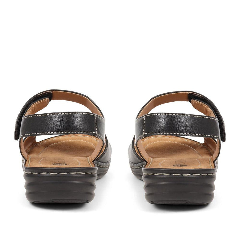 Adjustable Leather Sandals - KF35014 / 321 774