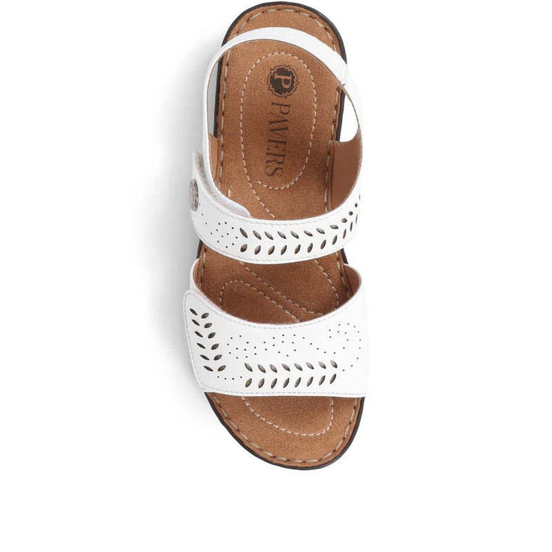 Adjustable Leather Sandals - KF35014 / 321 774