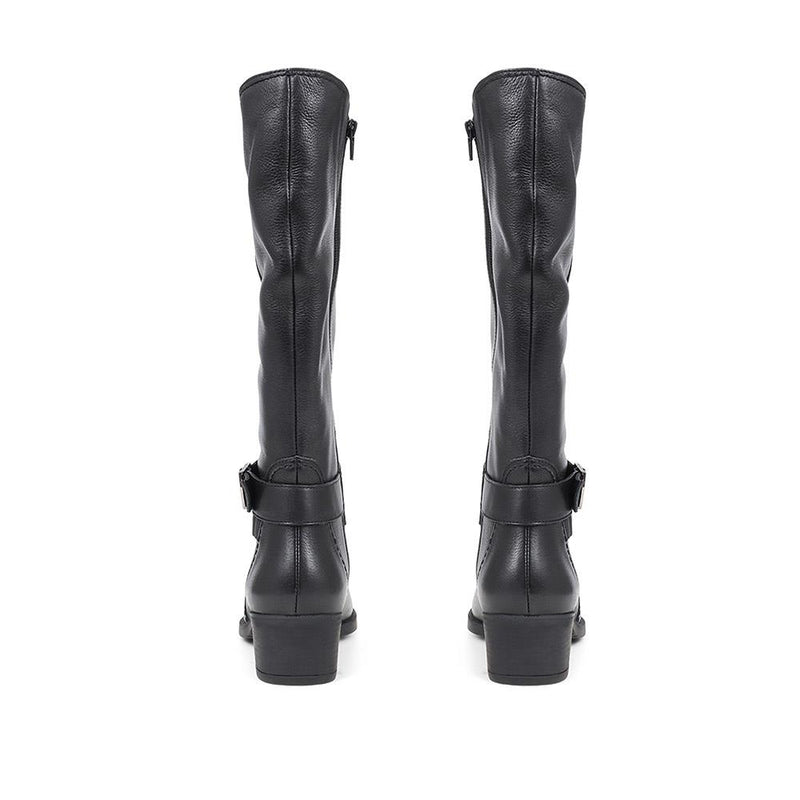 Leather Knee Boots - RNB38009 / 324 336