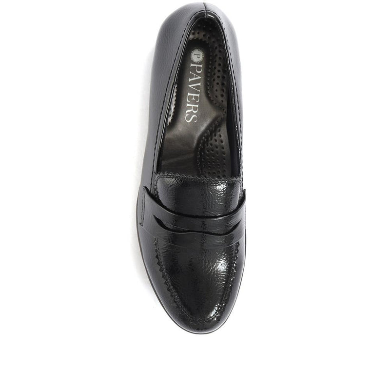 Classic Patent Wedge Loafers - WK34009 / 320 854