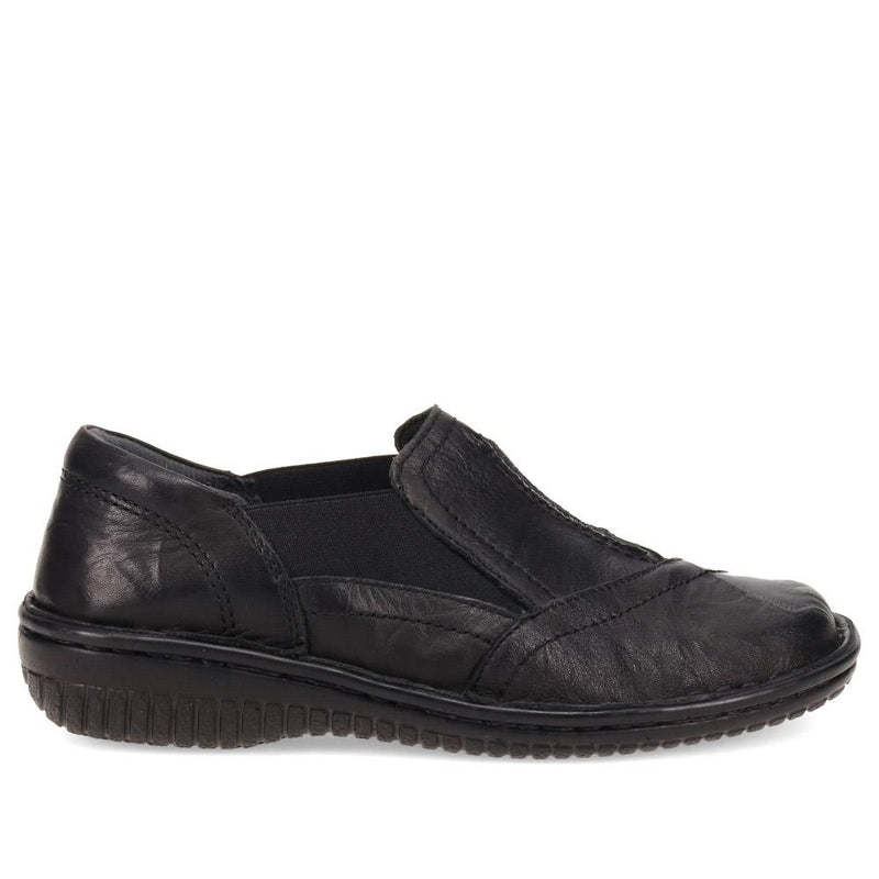 Elasticated Leather Slip-Ons - HAK38029 / 324 707