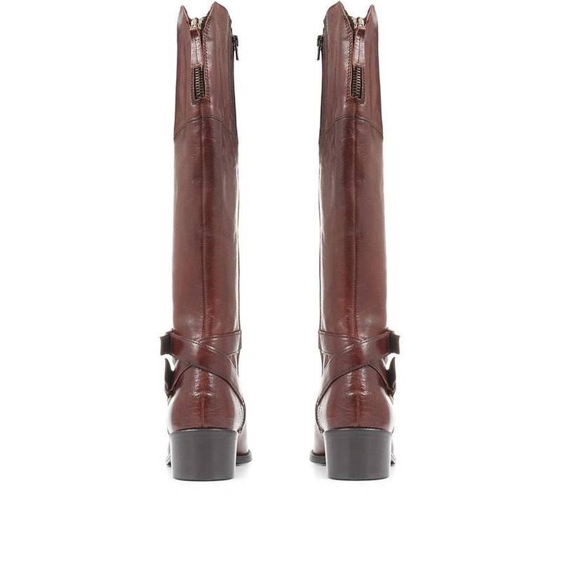 Phoebe Standard Fit Leather Knee High Boots - PHOEBEM / 320 895