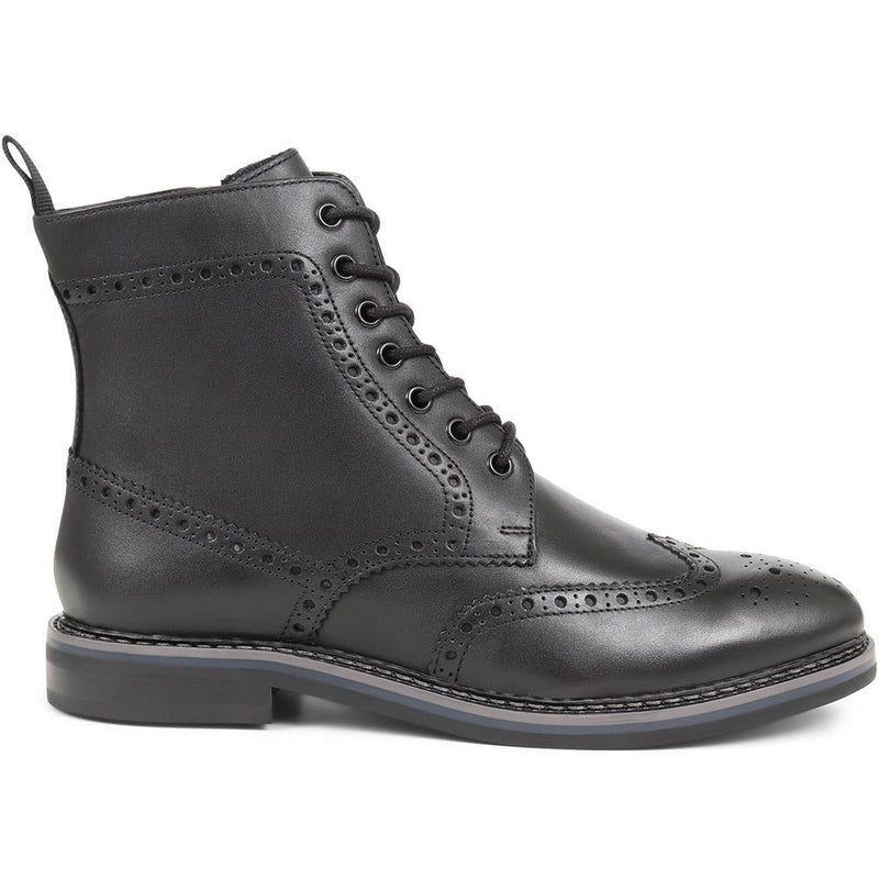 Brogue Detail Lace Up Boots - GOPI38005 / 324 130