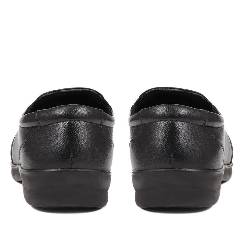 Extra Wide Fit Leather Slip On Shoes - KEYLA / 324 605