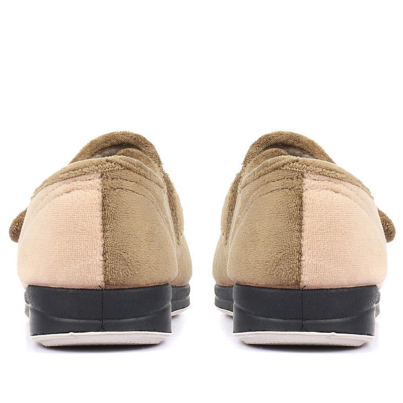 Extra Wide Fit Touch Fasten Slippers - ANA / 320 260