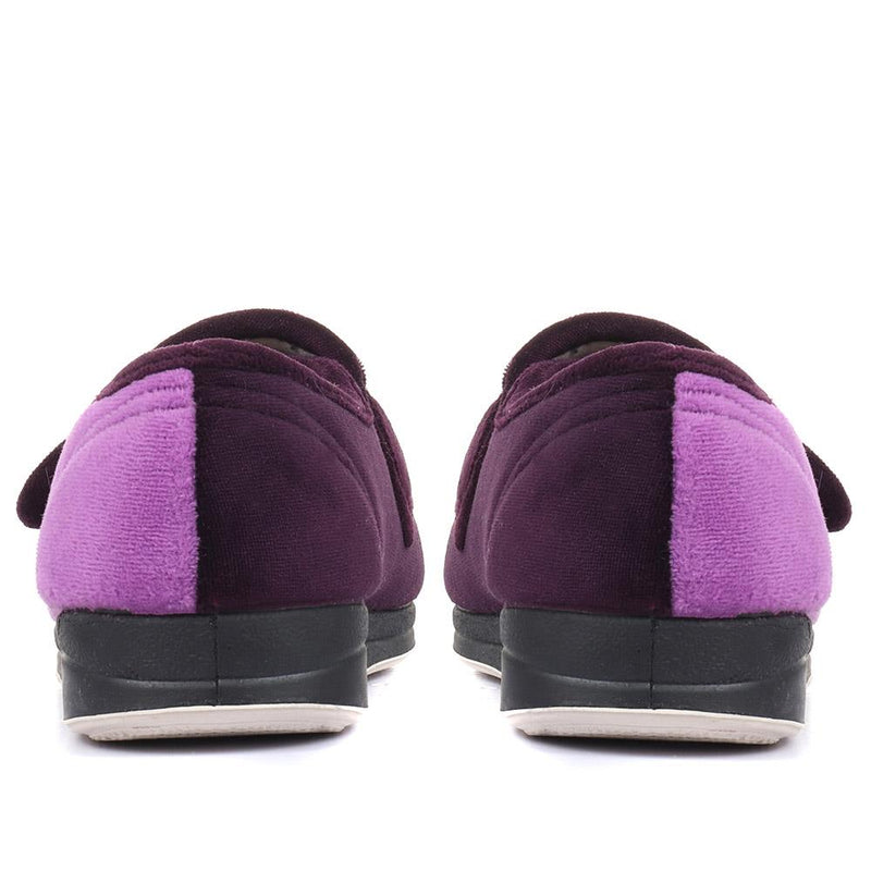 Extra Wide Fit Touch Fasten Slippers - ANA / 320 260