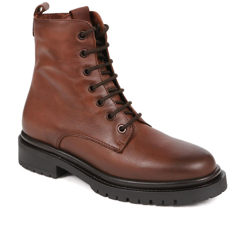DAVI Leather Lace Up Boots - DAVI / 324 255