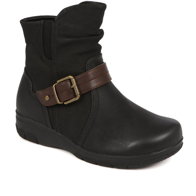 Extra Wide Fit Buckle Detail Boots - WINI / 324 197