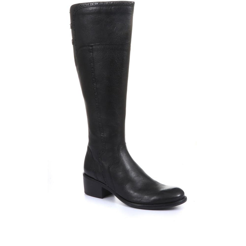 Rachel Medium Calf Fit Leather Rider Boots - RACHELM / 320 894