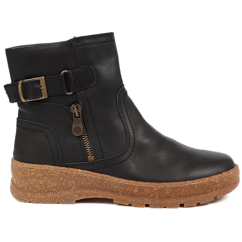 Loretta Leather Ankle Boots - HAK38017 / 324 225