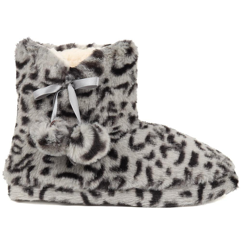 Leopard Faux Fur Slipper Boots - GALOP38015 / 324 483