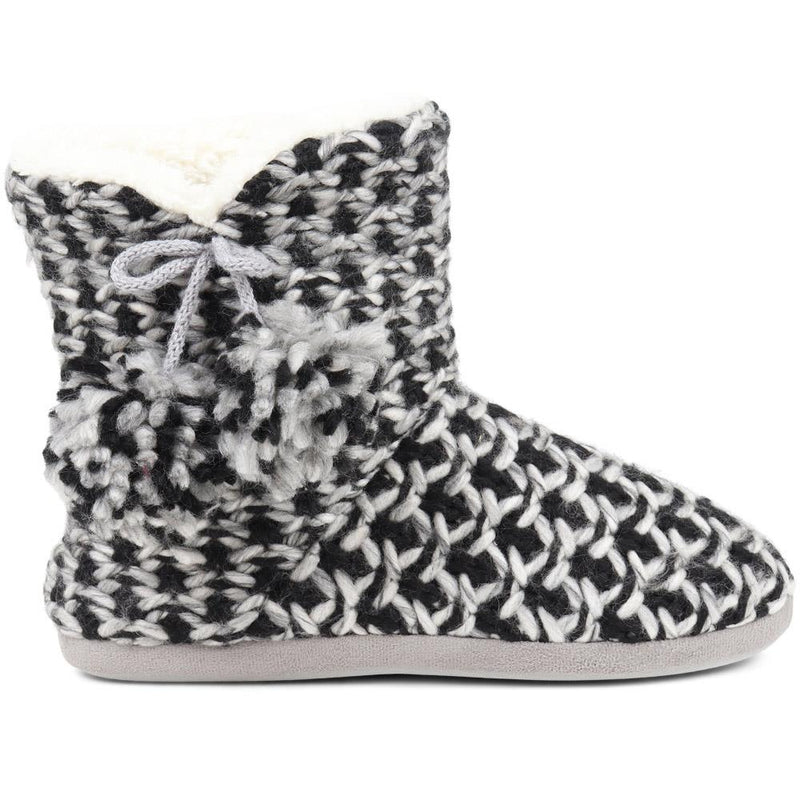 Patterned Knit Slipper Boots - GALOP38009 / 324 484