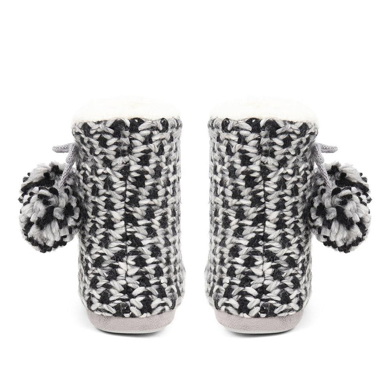 Patterned Knit Slipper Boots - GALOP38009 / 324 484