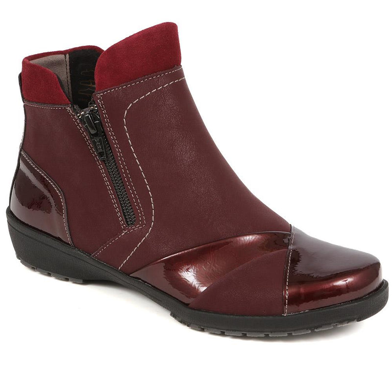 Patent Accented Ankle Boots - CAL38009 / 324 437