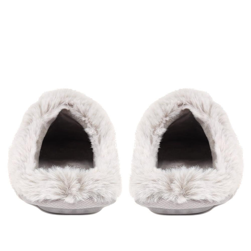 Faux Fur Lined Fleece Slippers - GALOP38001 / 324 485