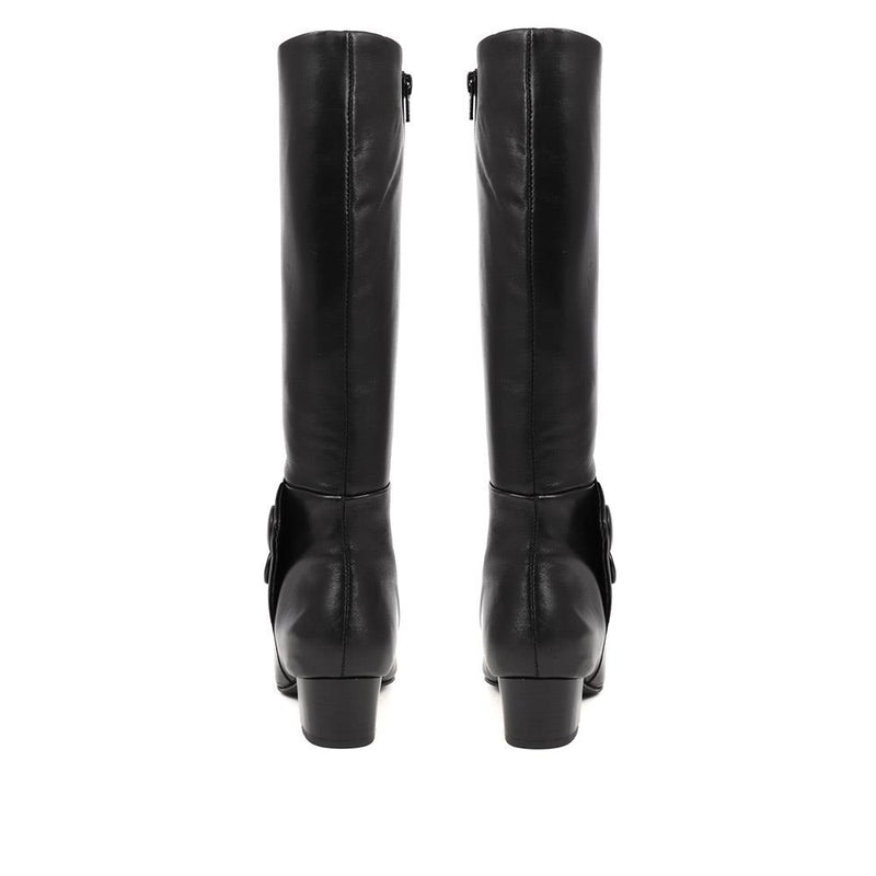 Knee High Leather Heeled Boots - MAGNU38019 / 324 744