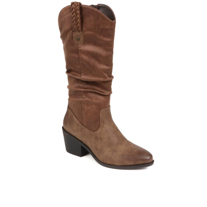 Mid-Calf Western Style Boots - WOIL38053 / 324 870