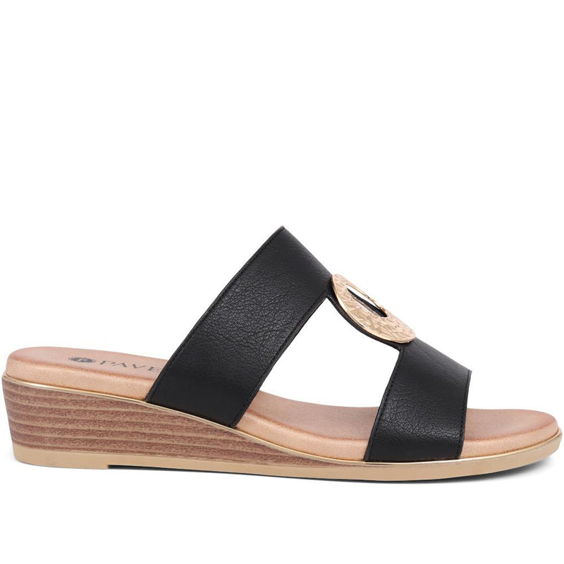 Slip-On Wedge Mule Sandals  - BAIZH39043 / 325 267