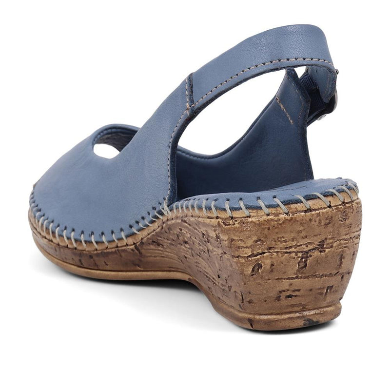 Leather Slingback Low Wedges  - HAK39017 / 325 516