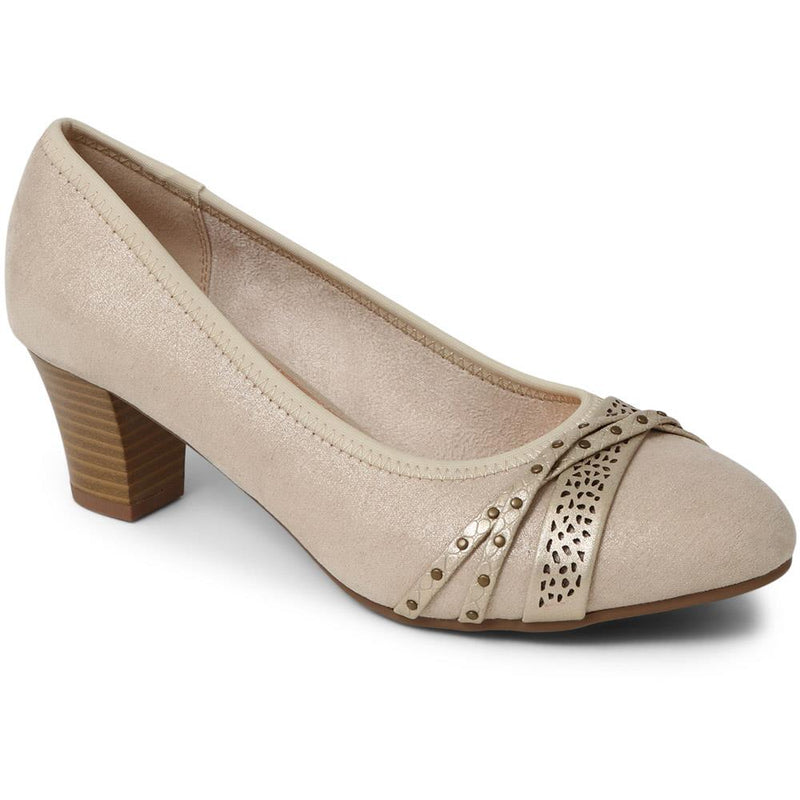 Wide Fit Block Heeled Court Shoes - PLAN39011 / 325 528