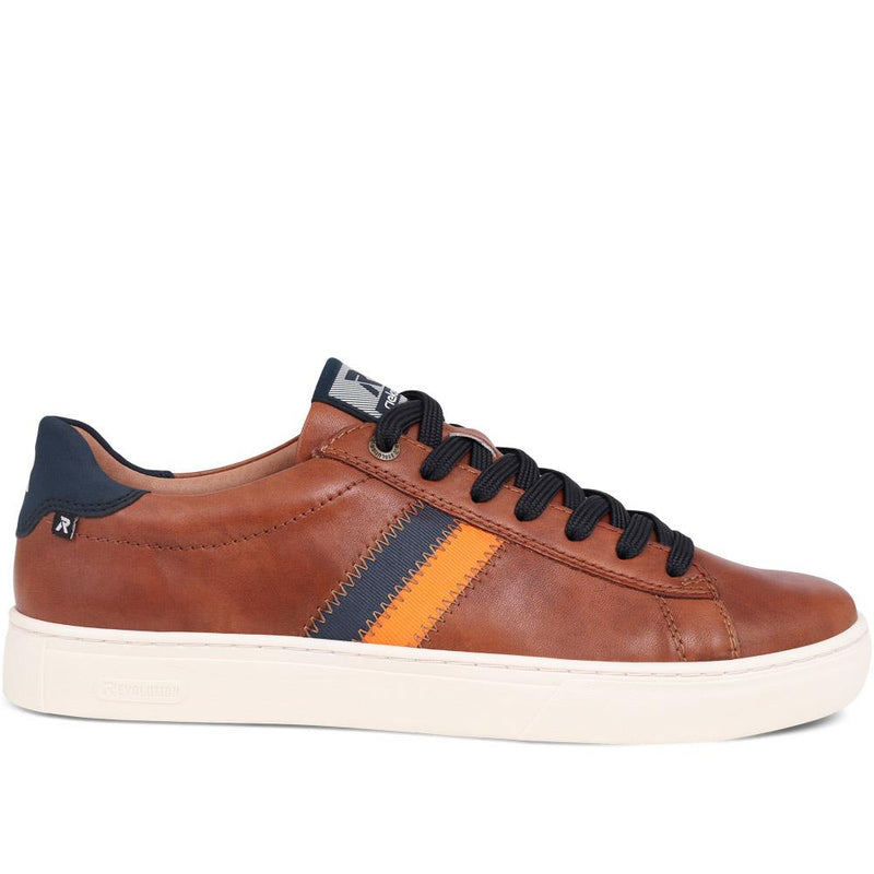 Leather Lace-Up Trainers  - RKR39519 / 324 842