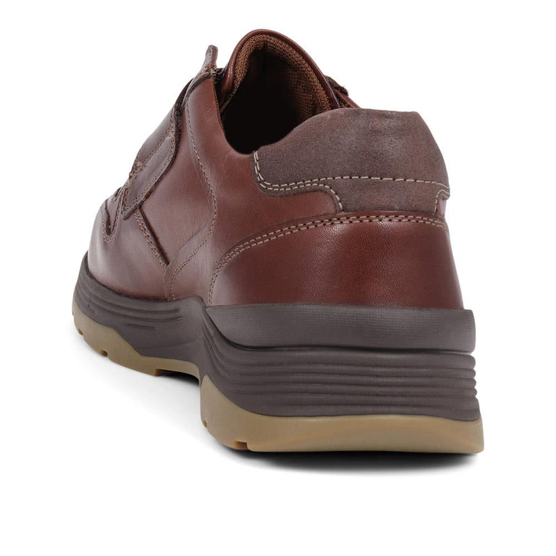 Touch-Fasten Leather Trainers  - TOBY / 325 170