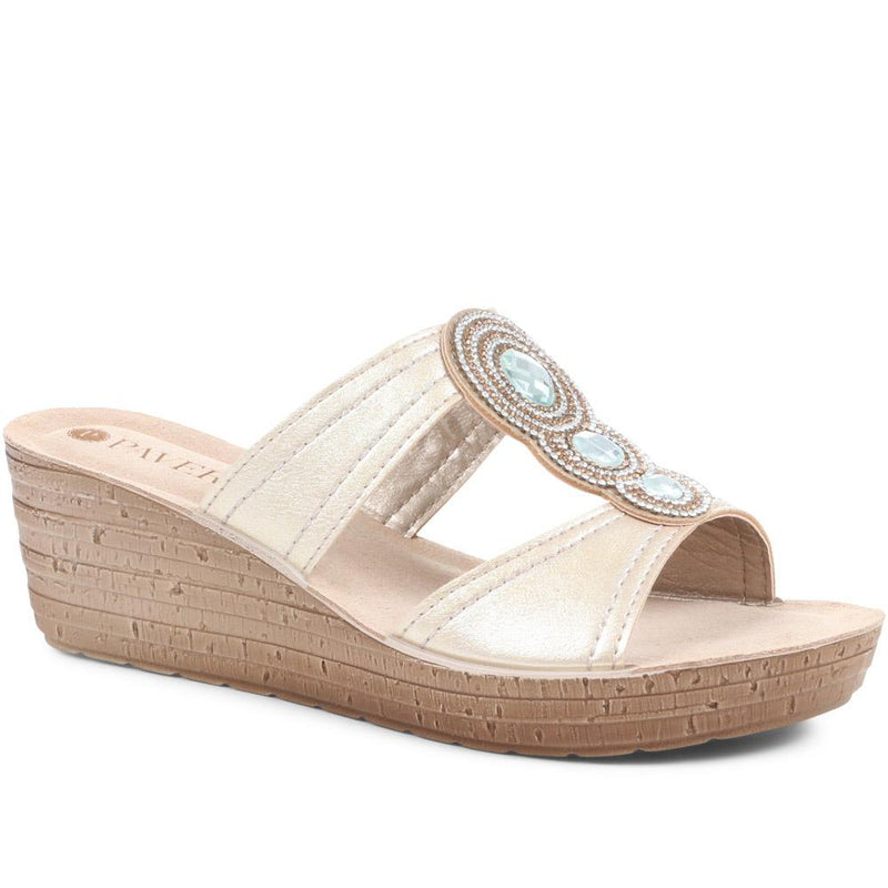 Embellished Wedge Sandals - INB37061 / 323 589