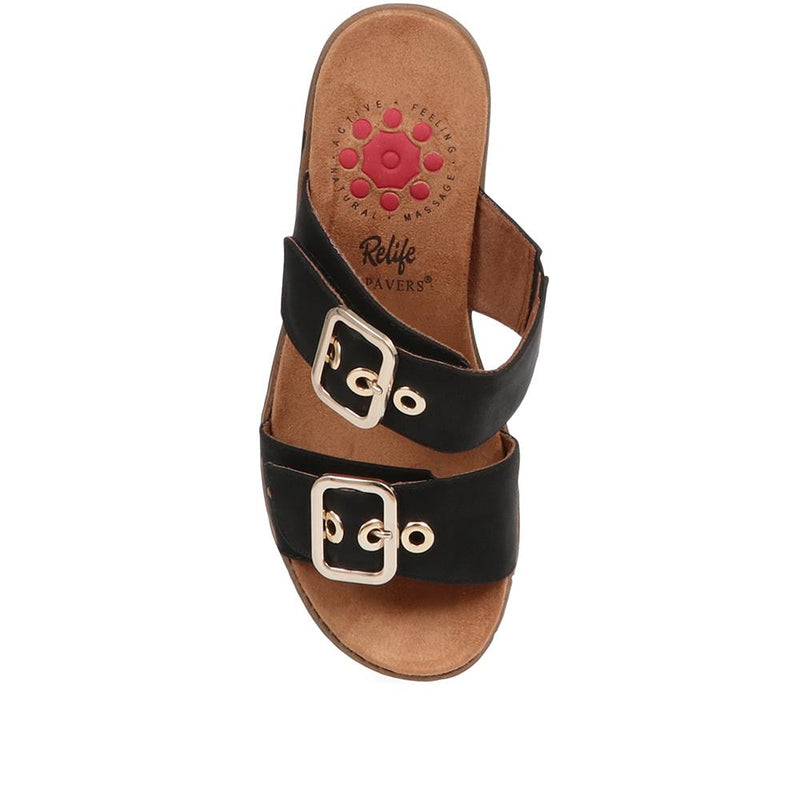 Double Buckle Mule Sandals - CENTR37029 / 323 307