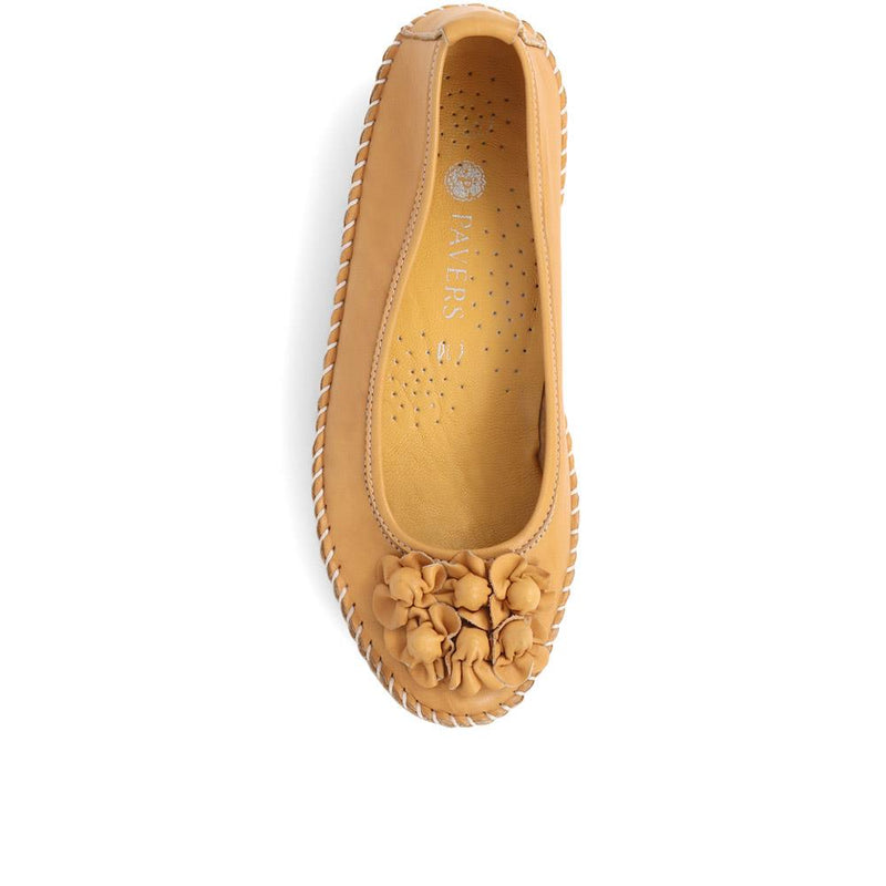 Floral Leather Ballet Pumps - SIMIN39007 / 324 765