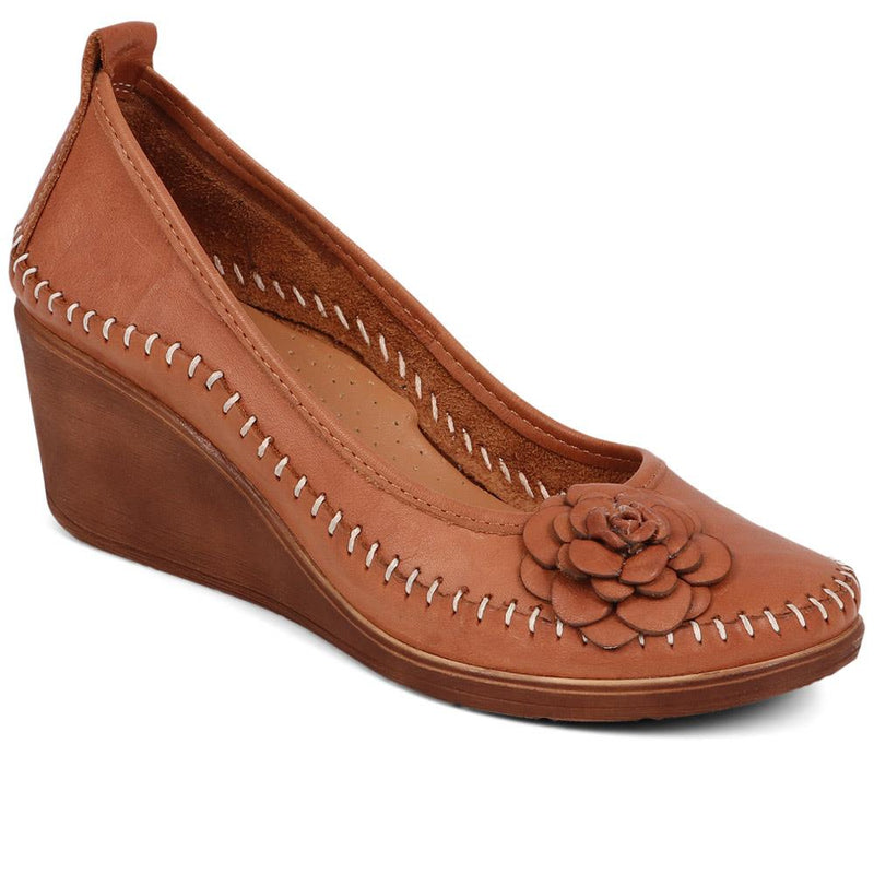 Leather Wedge Shoes - GOKH39007 / 325 335